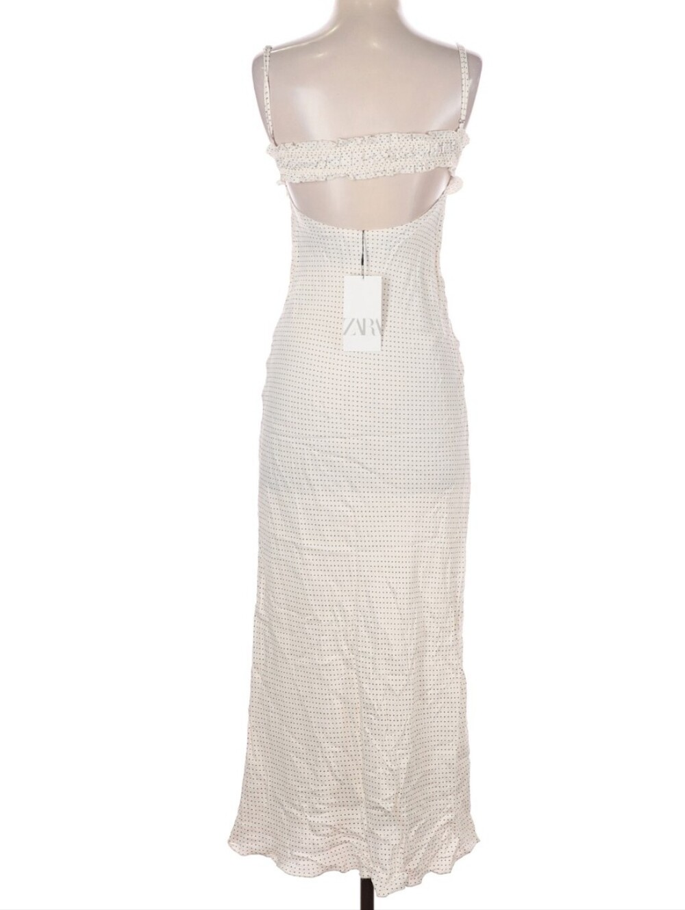ZARA -SATIN EFFECT PRINT DRESS SIZE XS - Picture 16 of 16